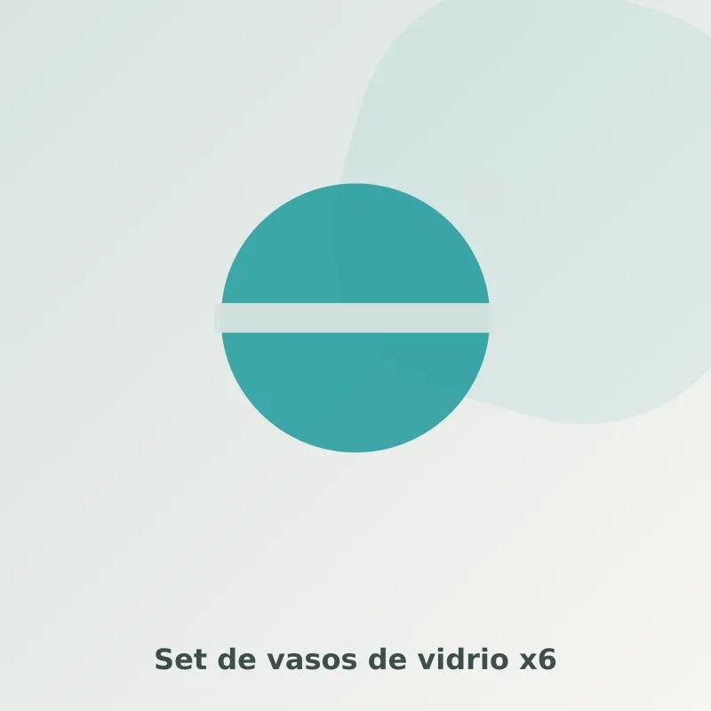 Set de vasos de vidrio x6